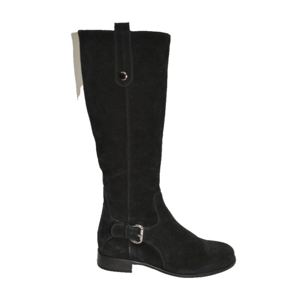 New! LA CANADIENNE Sz 6 Stefanie Suede Knee High Riding Boot Black DD471A